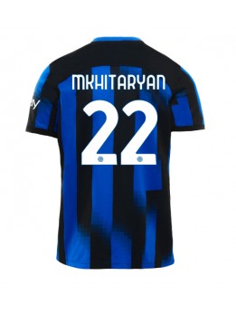 Moški Nogometna dresi replika Inter Milan Henrikh Mkhitaryan #22 Domači 2023-24 Kratek rokav